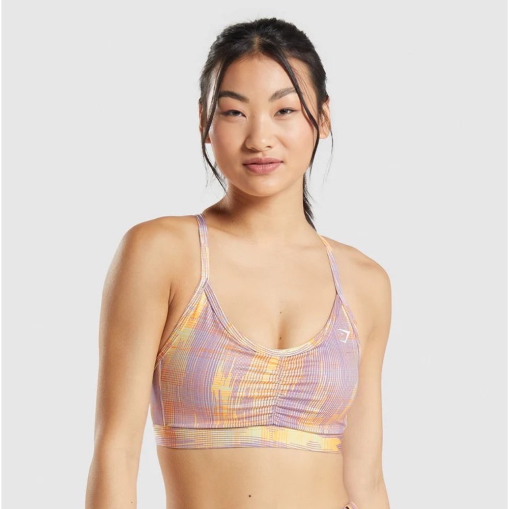 Gymshark Sport Sports Bra - Orange Print - Medium